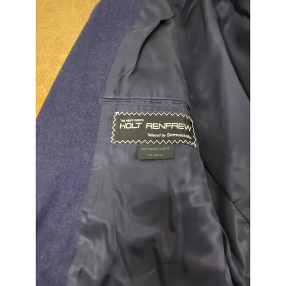 VINTAGE Samuelsohn 3 Piece Suit - Mens 40R x 34 Waist -  Navy Blue 100% Wool - Picture 7 of 16